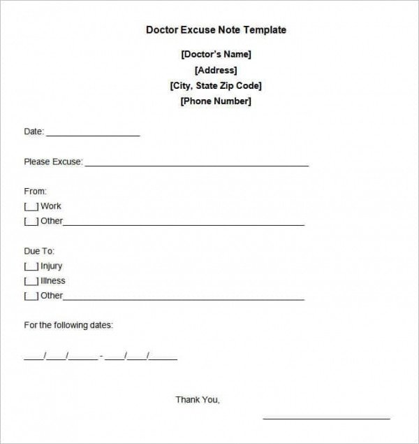 35 Doctors Note Templates Word PDF Apple Pages