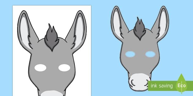 Donkey Mask Template donkey role play mask nativity