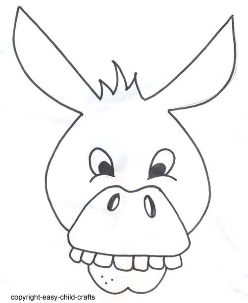 Donkey Mask Template