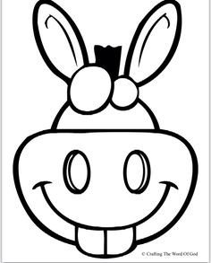 Horse mask printable coloring page for kids