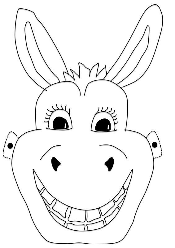 how to make a donkey mask with free printable template for