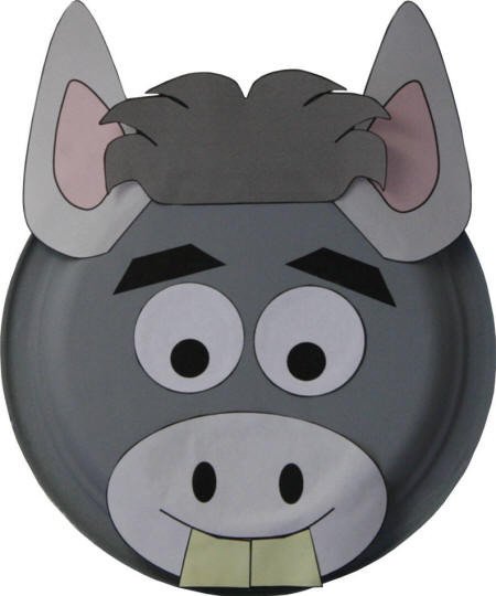 Paper Plate Donkey Mask