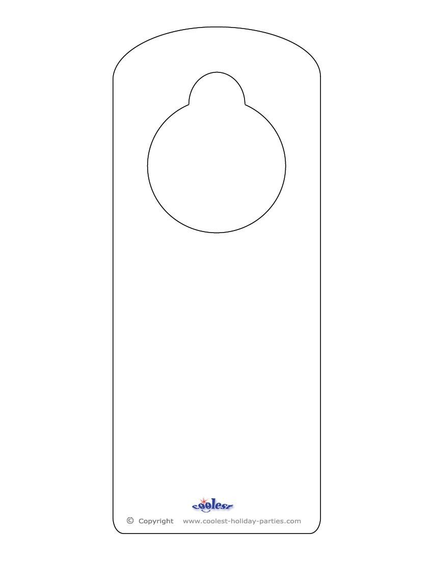 This printable doorknob hanger template can be decorated