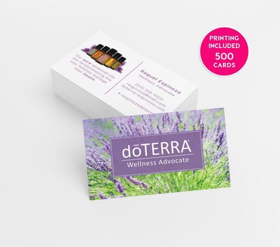 Doterra Lavender Business Card Design 500 Business Cards