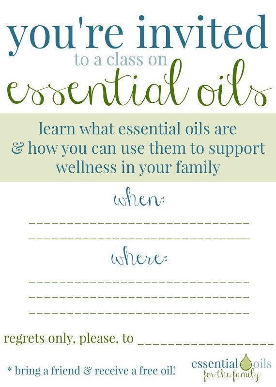 Custom Essential Oil Class Invitation by eDropDesigns on