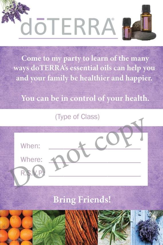 doTERRA Class Invitation by McMillanDesign on Etsy