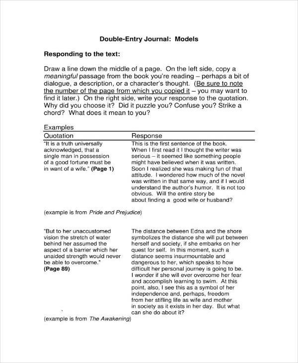 10 Double Entry Journal Templates PDF DOC