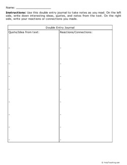 Template Double Entry Journal Grade 5 Free Printable