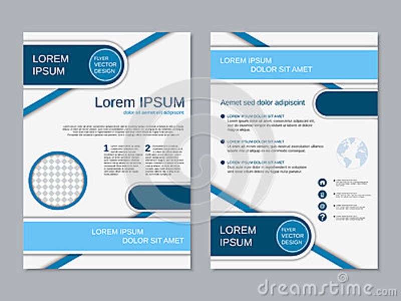 Modern Two sided Flyer Vector Template Stock Vector