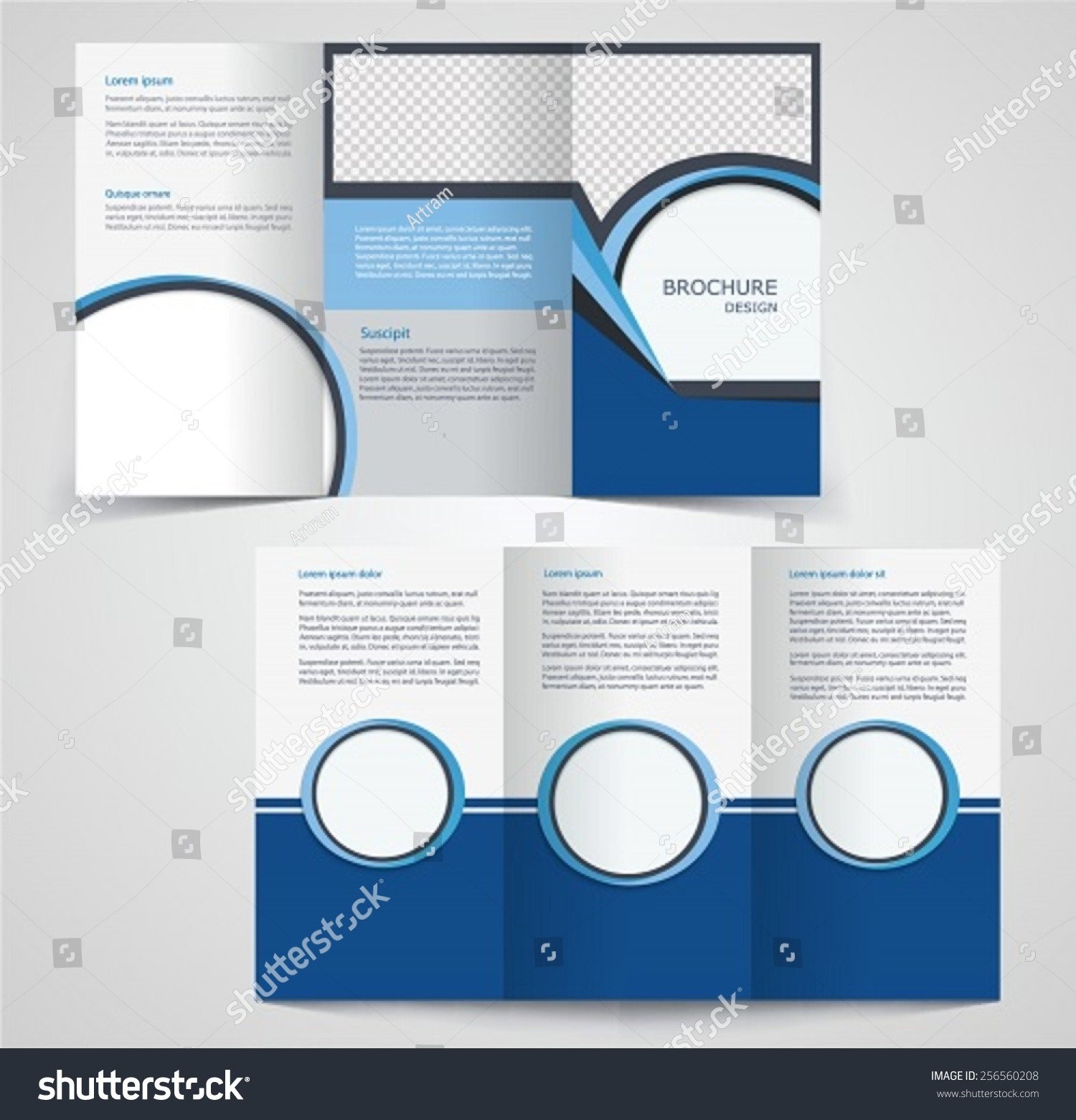 Tri Fold Business Brochure Template Two Sided Template