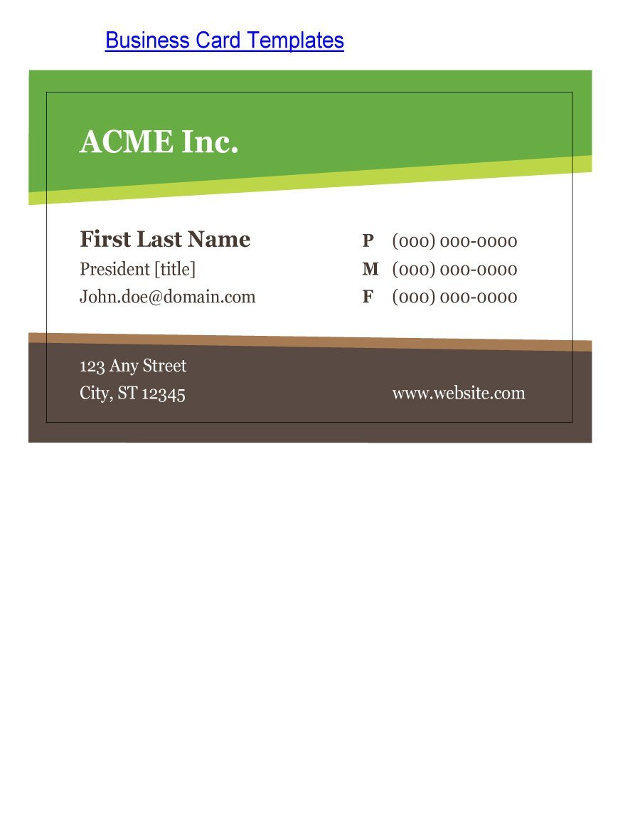 43 Free Business Card Templates Free Template Downloads