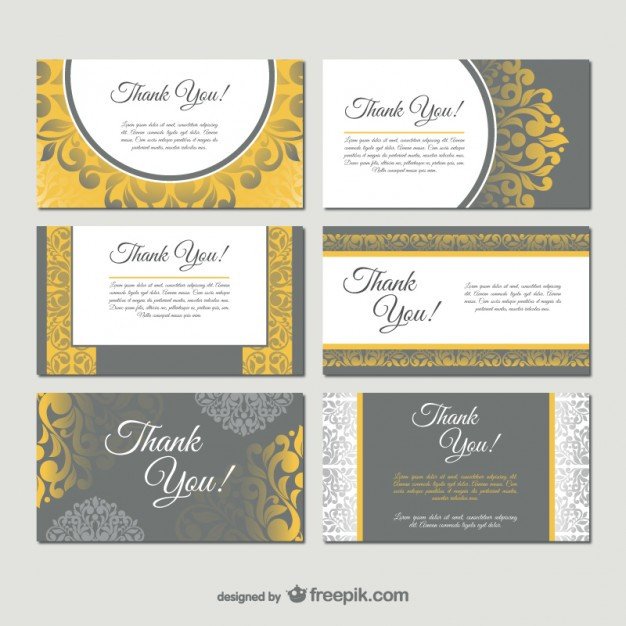 Damask style business card templates Vector