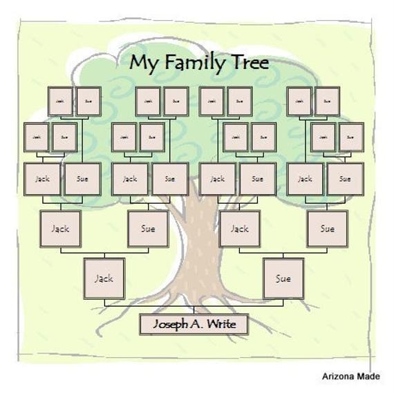 Family Tree Digital Download Template by RidgeLightRanch