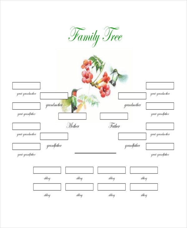Family Tree Template 8 Free Word PDF Document