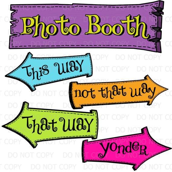 Printable DIY Booth Party Sign and Arrows