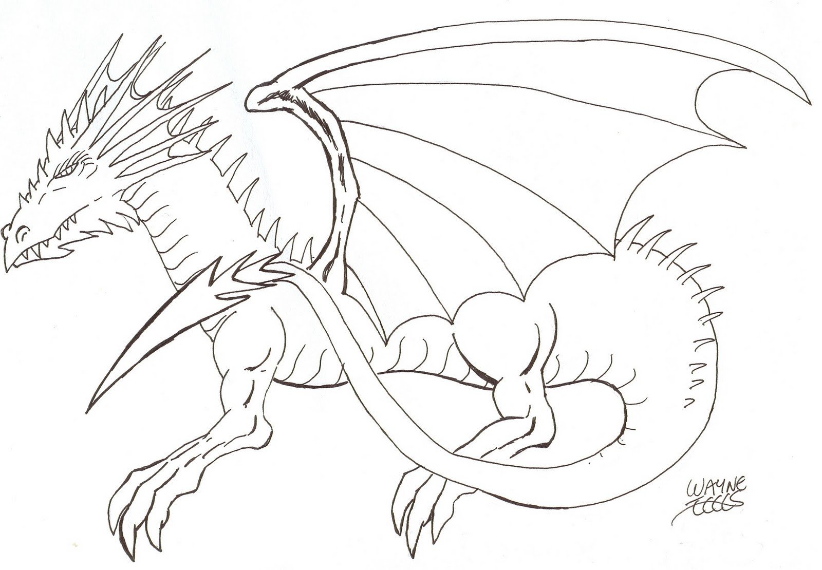 Wayne Tully Horror Art How To Draw A Dragon