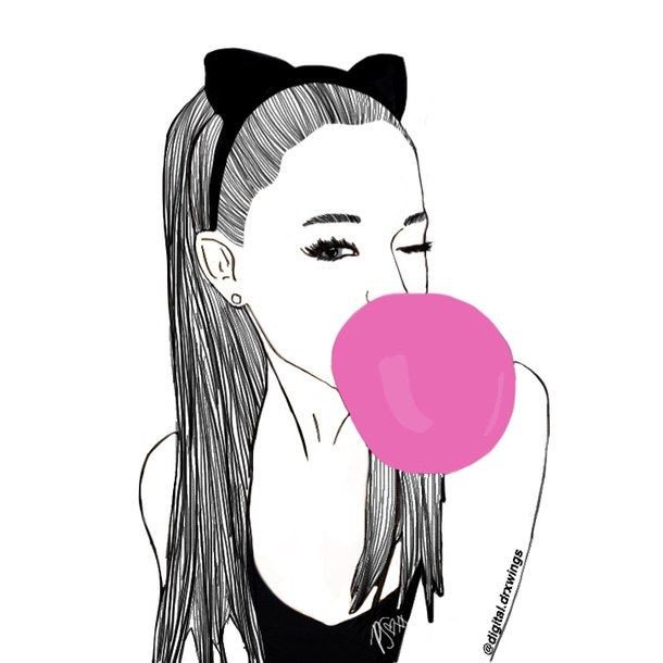 Ariana Grande drawing on digitaldrxwings ig image