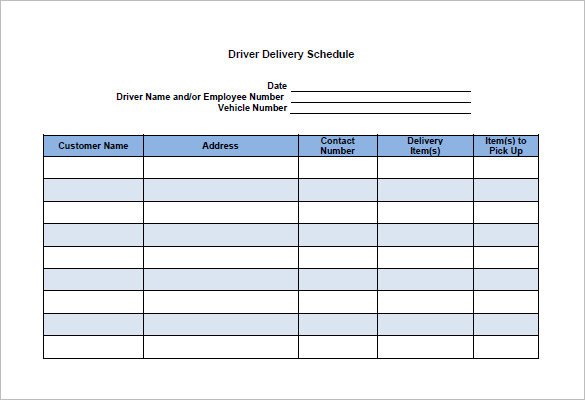 15 Delivery Schedule Templates Docs PDF Excel