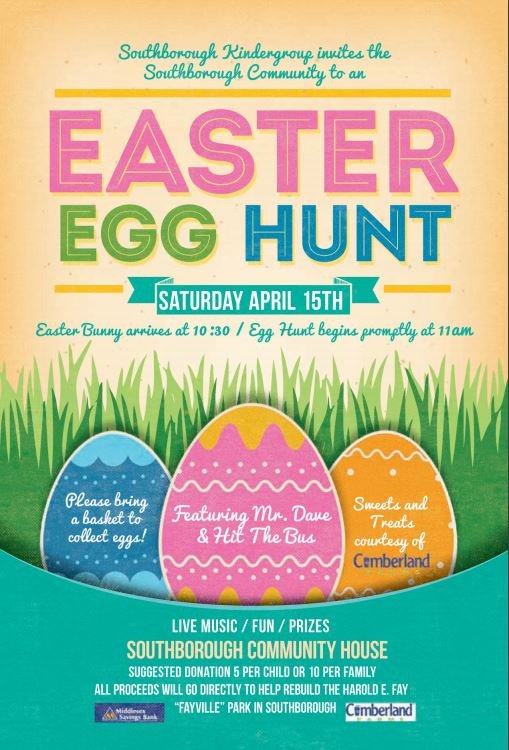 Annual Easter Egg Hunt on April 15 – to benefit Fayville
