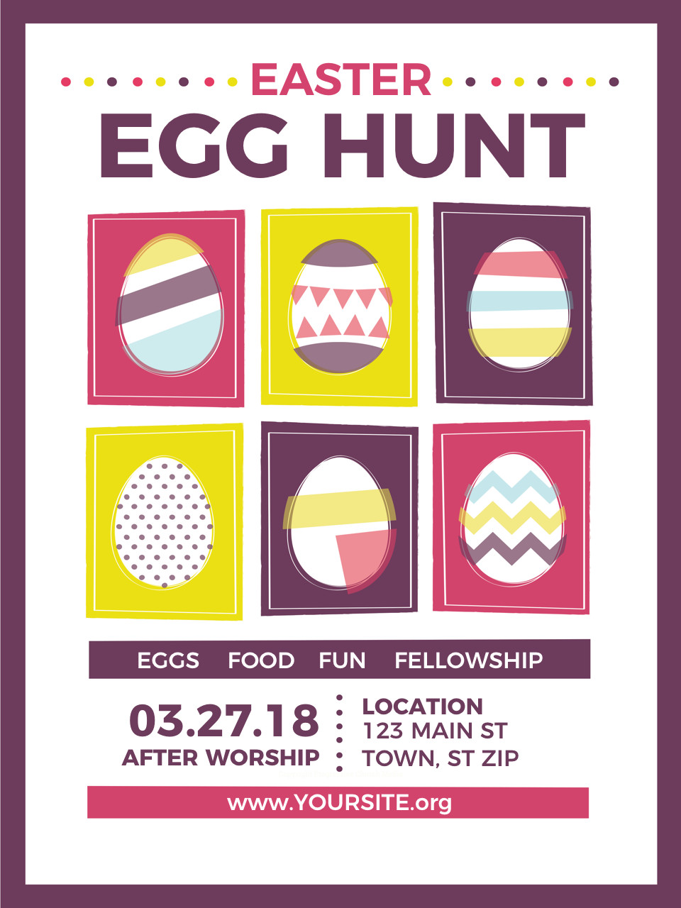 Church Easter Egg Hunt Flyer