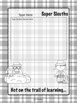 Class List Poster Detective Theme EDITABLE by Mrs