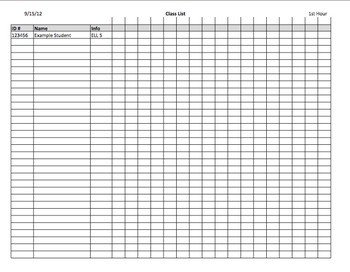 Editable Class List Form by Cori Legemaat