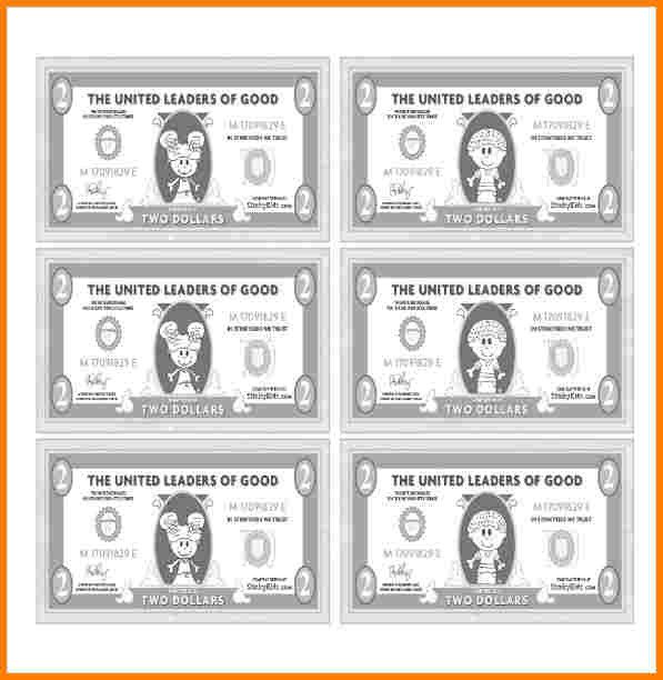 7 customizable fake money template