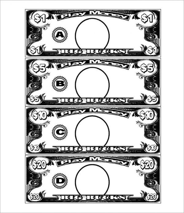 Play Money Template party