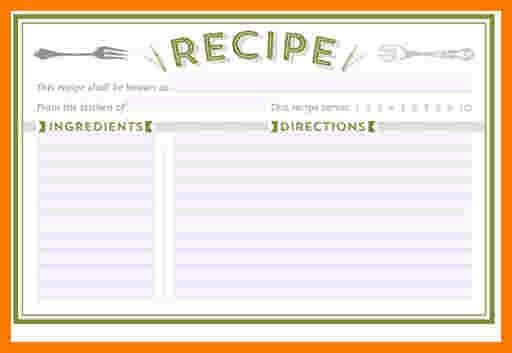 5 free editable recipe card templates for microsoft word