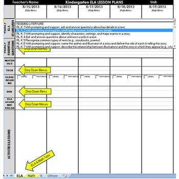 2nd Grade mon Core Weekly Lesson Plan Template ELA