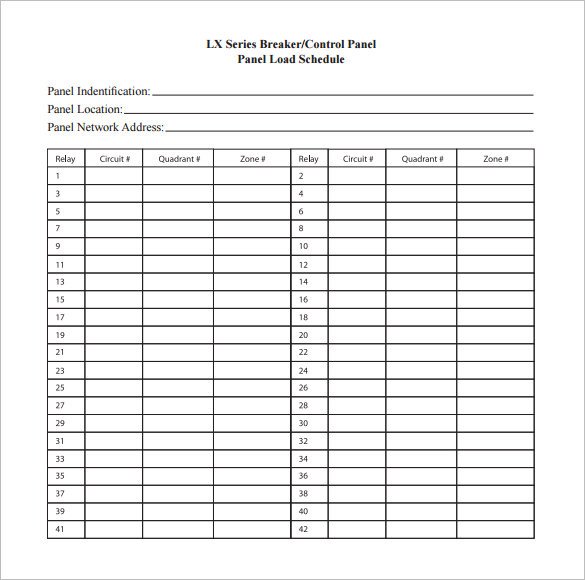 Panel Schedule Template – 8 Free Word Excel PDF Format