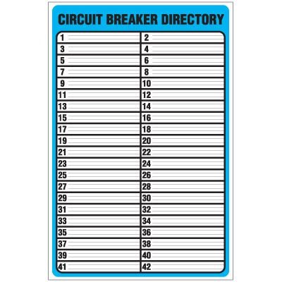 Circuit Breaker Directory Template