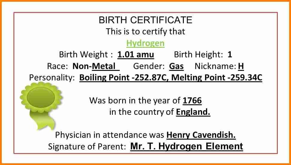 7 element birth certificate