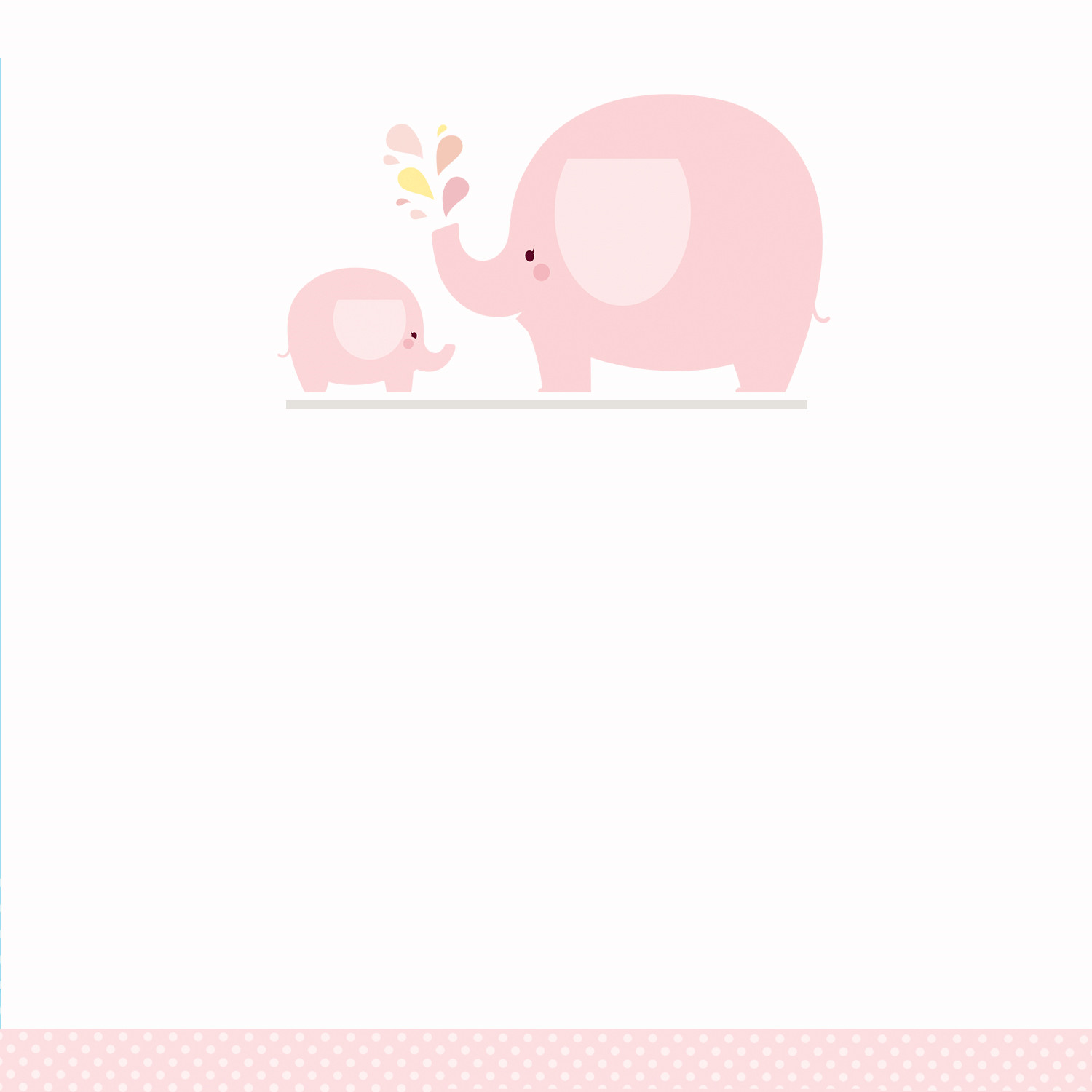 Pink Baby Elephant Free Printable Baby Shower Invitation