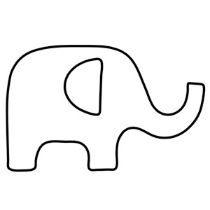 free applique pattern elephant