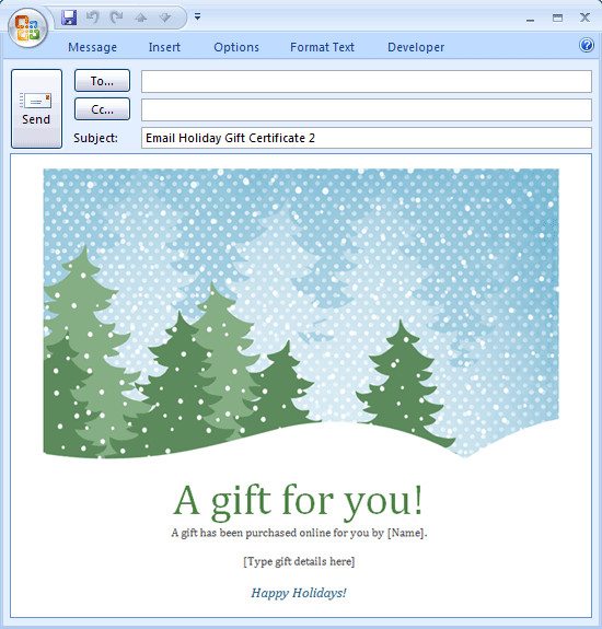Email Gift Certificate Template – Gift Templates