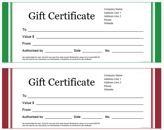 Get a Free Gift Certificate Template for Microsoft fice