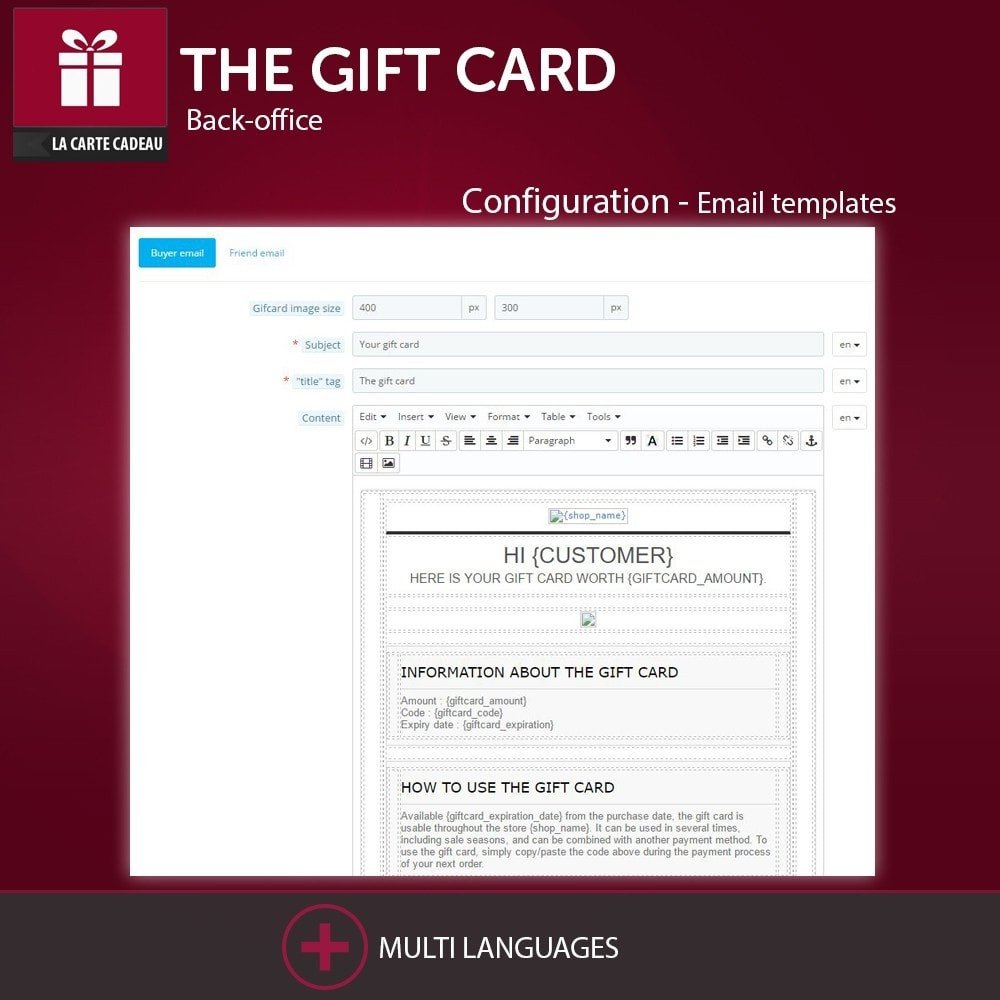 Gift Certificate Email Template