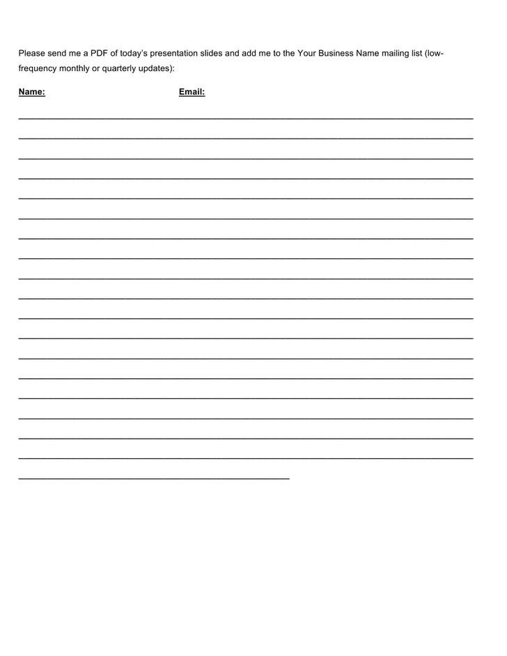 39 Sign Up Sheets Free Download