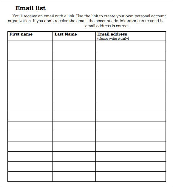 Sign Up Sheet Template 9 Free Samples Examples Format