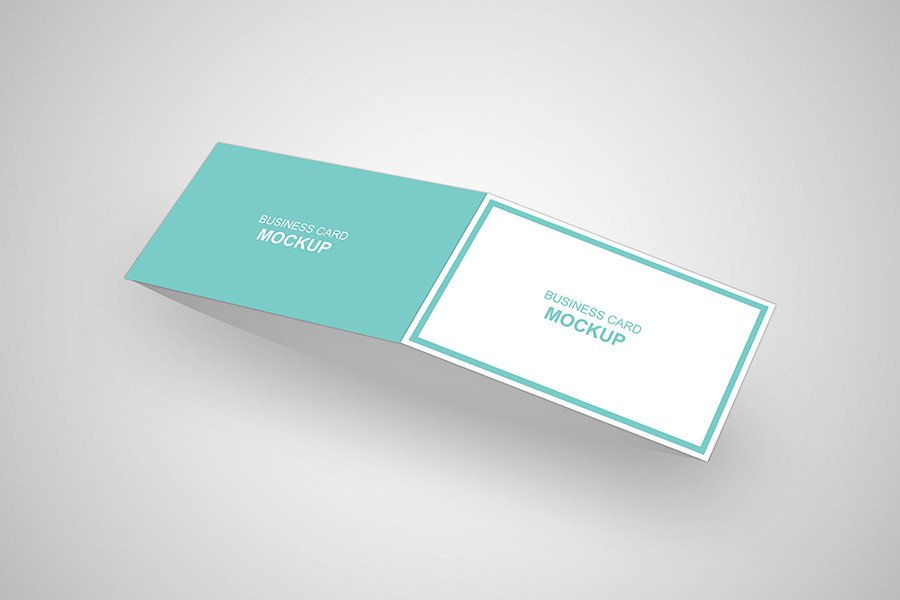 Embossed Business Card Mockup Free PSD