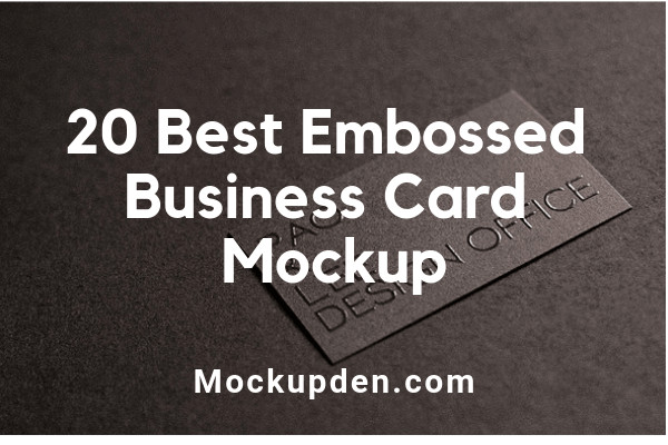 Embossed Business Card Mockup