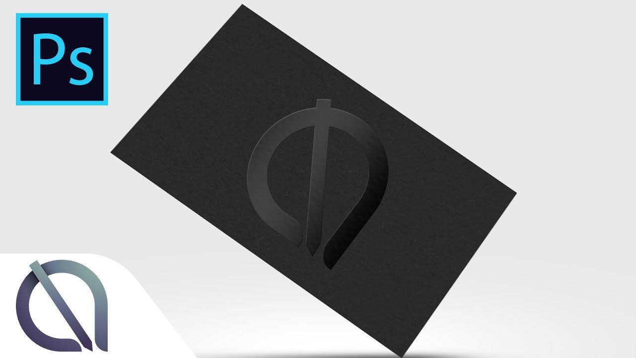 How to make Black embossed business card mockup