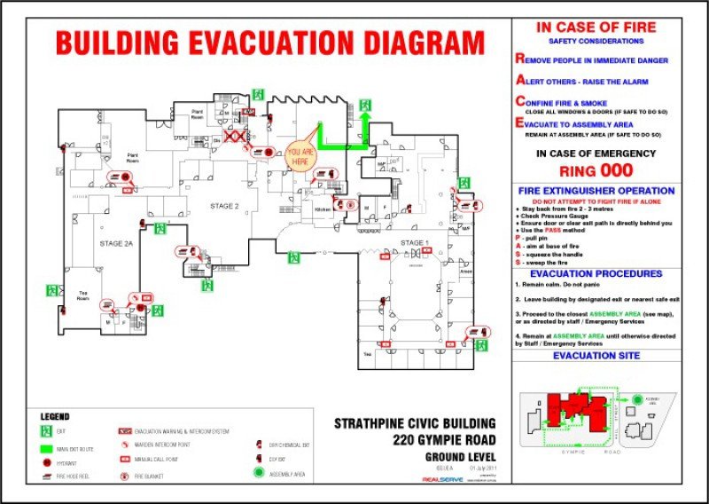 Realserve Evacuation Diagrams Realserve