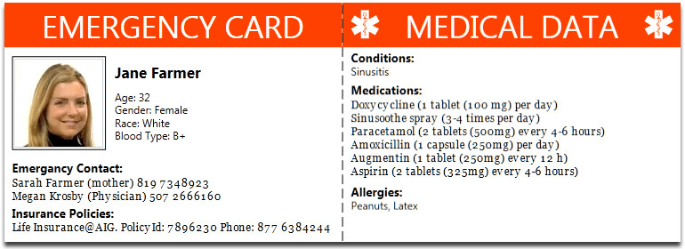 10 Best s of Diabetic Medical ID Card Free Printable
