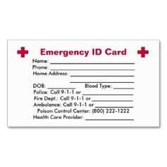 Personalised Medical Information Cards