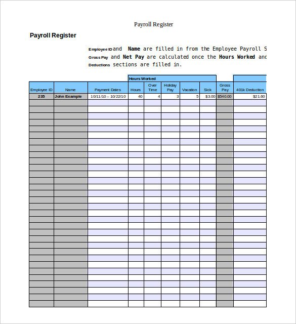 19 Payroll Templates PDF Word Excel