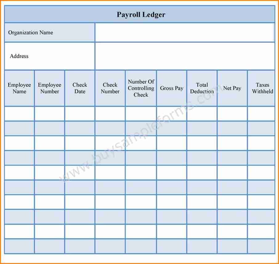 9 employee payroll ledger template