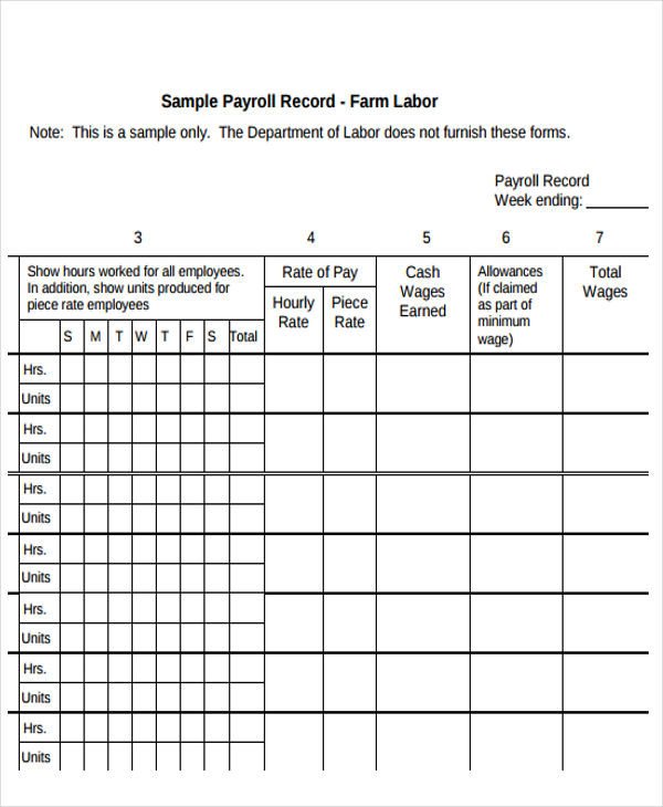 Employee Payroll Templates