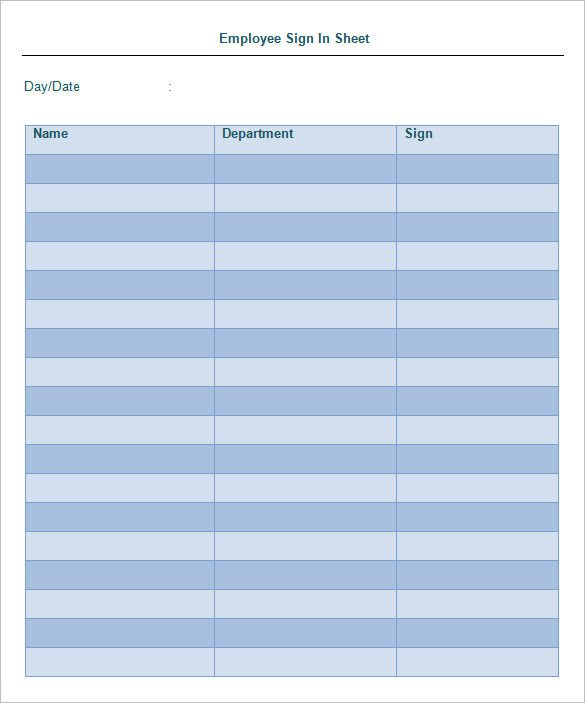 75 Sign In Sheet Templates DOC PDF